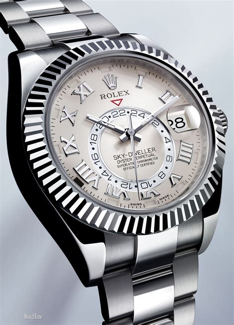 rolex sky dweller white gold leather|Rolex Sky-Dweller watch price.